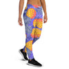 Blue Neon Pineapple Hawaiian Print Women's Joggers-grizzshop