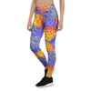 Blue Neon Pineapple Hawaiian Print Women's Leggings-grizzshop