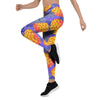 Blue Neon Pineapple Hawaiian Print Women's Leggings-grizzshop