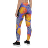 Blue Neon Pineapple Hawaiian Print Women's Leggings-grizzshop