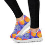 Blue Neon Pineapple Hawaiian Print Women's Sneakers-grizzshop