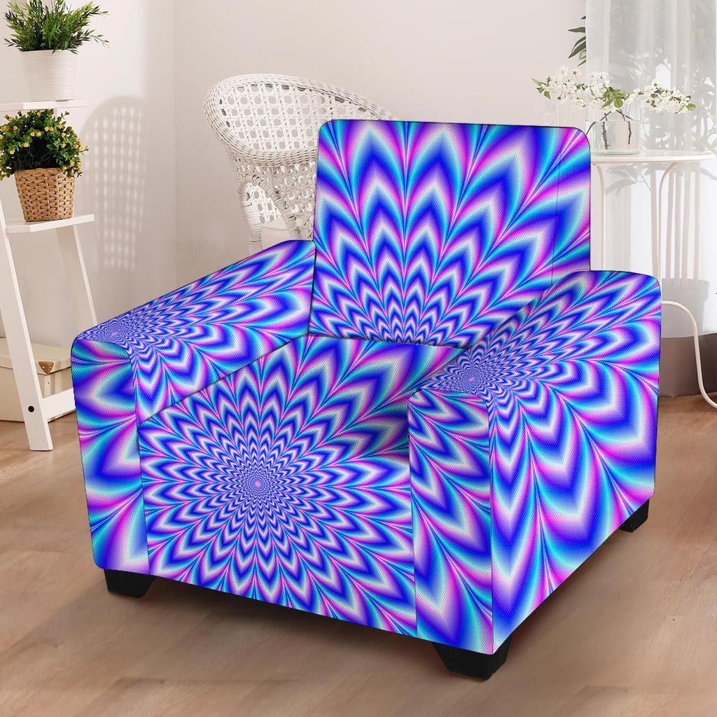 Blue Optical illusion Armchair Cover-grizzshop