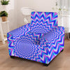 Blue Optical illusion Armchair Cover-grizzshop