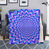 Blue Optical illusion Blanket-grizzshop