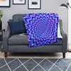 Blue Optical illusion Blanket-grizzshop