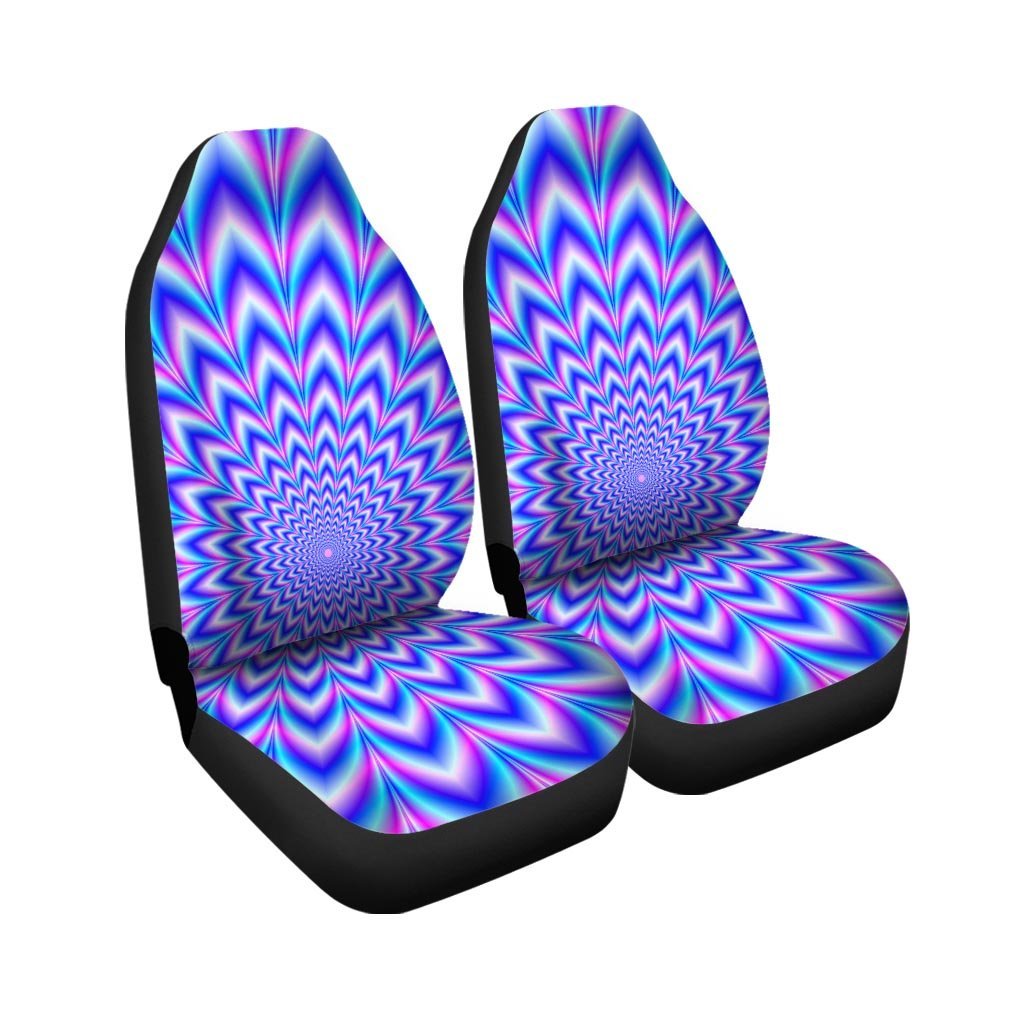 Blue Optical illusion Car Seat Covers-grizzshop