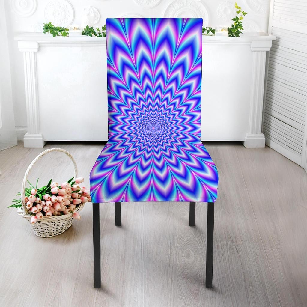 Blue Optical illusion Chair Cover-grizzshop