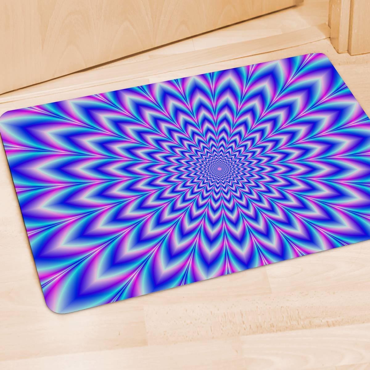 Blue Optical illusion Door Mat-grizzshop