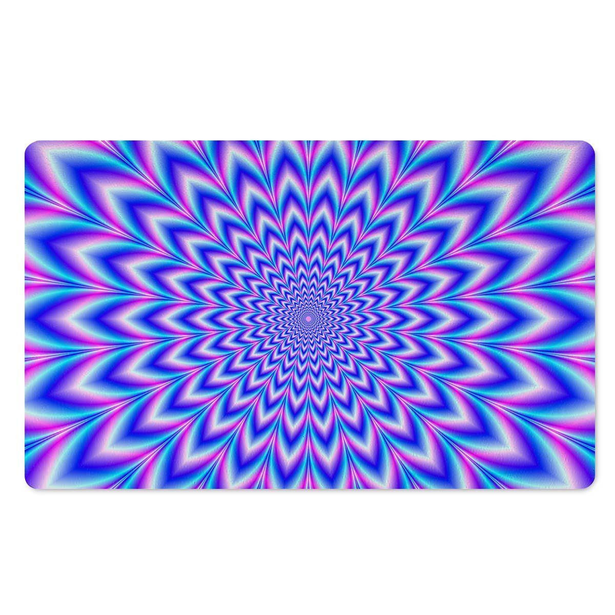 Blue Optical illusion Door Mat-grizzshop