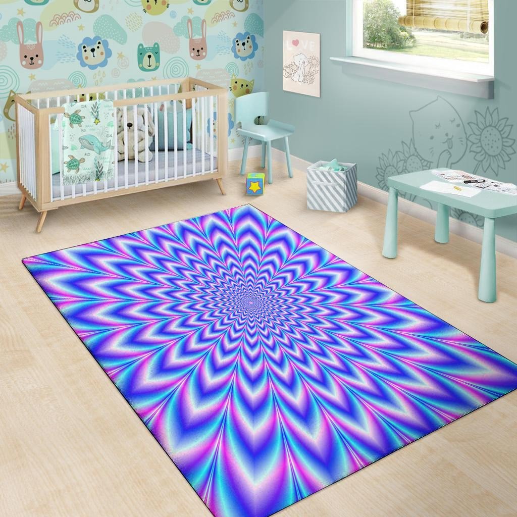 Blue Optical illusion Floor Mat-grizzshop