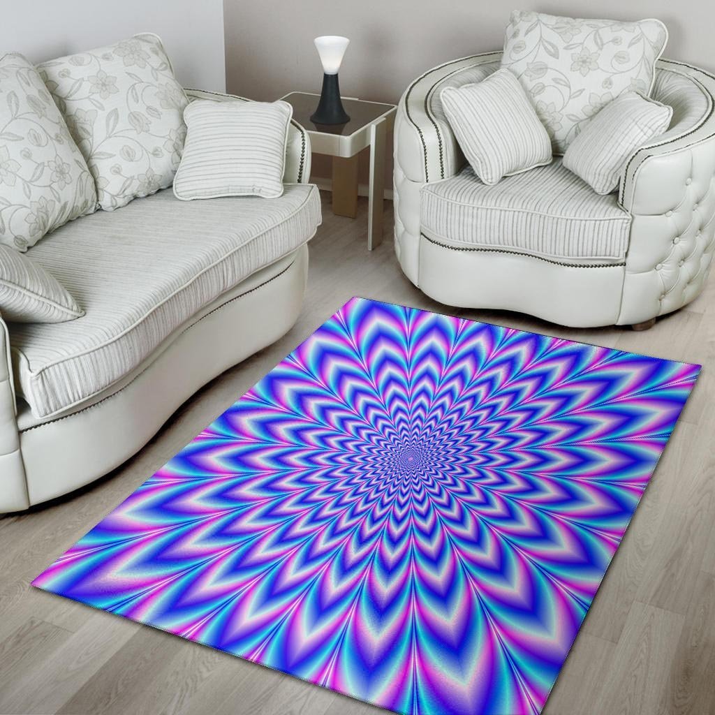 Blue Optical illusion Floor Mat-grizzshop