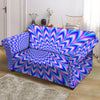 Blue Optical illusion Loveseat Cover-grizzshop