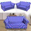 Blue Optical illusion Loveseat Cover-grizzshop