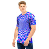 Blue Optical illusion Men T Shirt-grizzshop