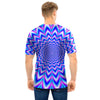 Blue Optical illusion Men T Shirt-grizzshop