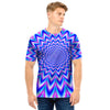 Blue Optical illusion Men T Shirt-grizzshop