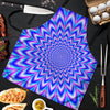 Blue Optical illusion Men's Apron-grizzshop