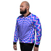 Blue Optical illusion Men's Bomber Jacket-grizzshop