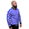 Blue Optical illusion Men's Bomber Jacket-grizzshop