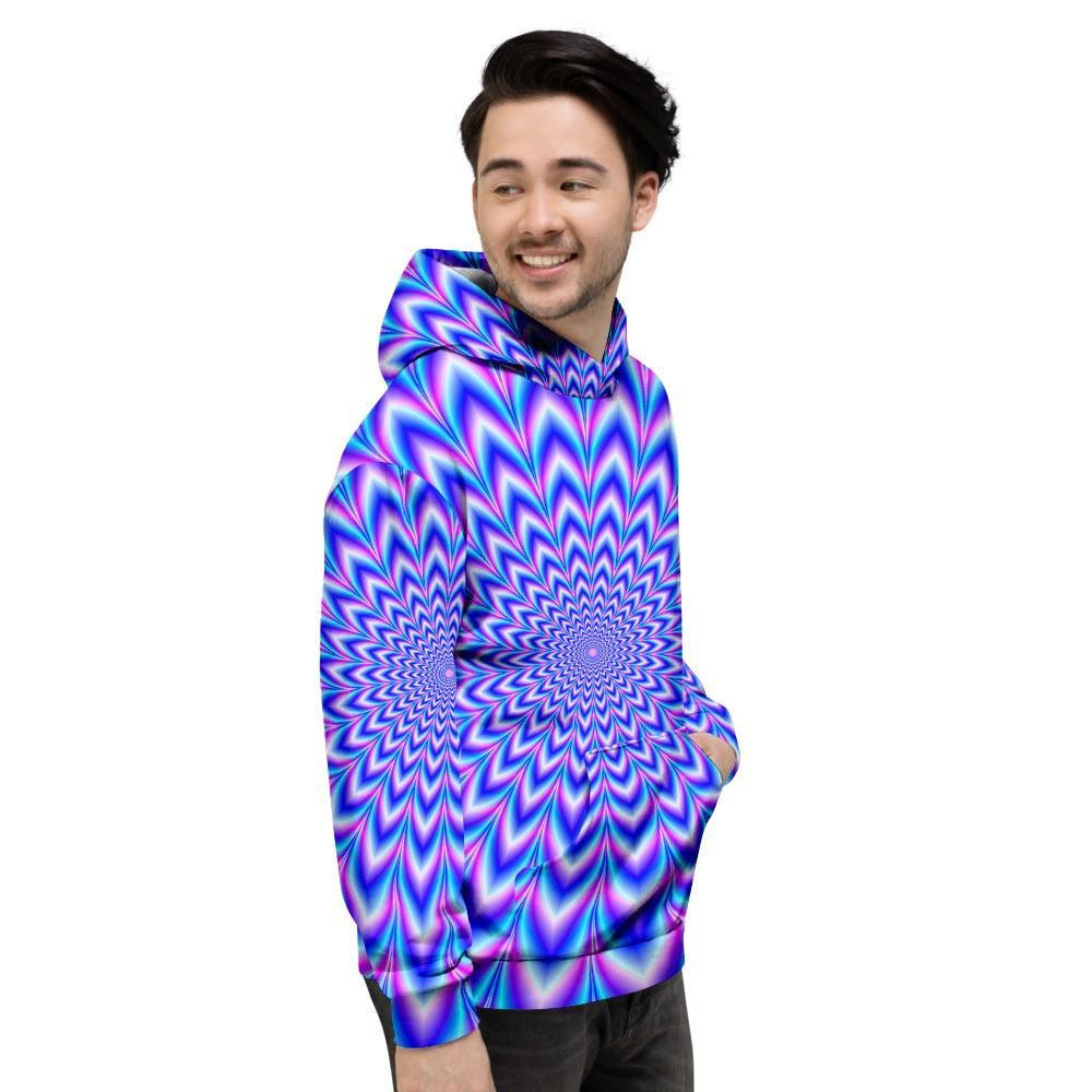 Blue Optical illusion Men's Hoodie-grizzshop