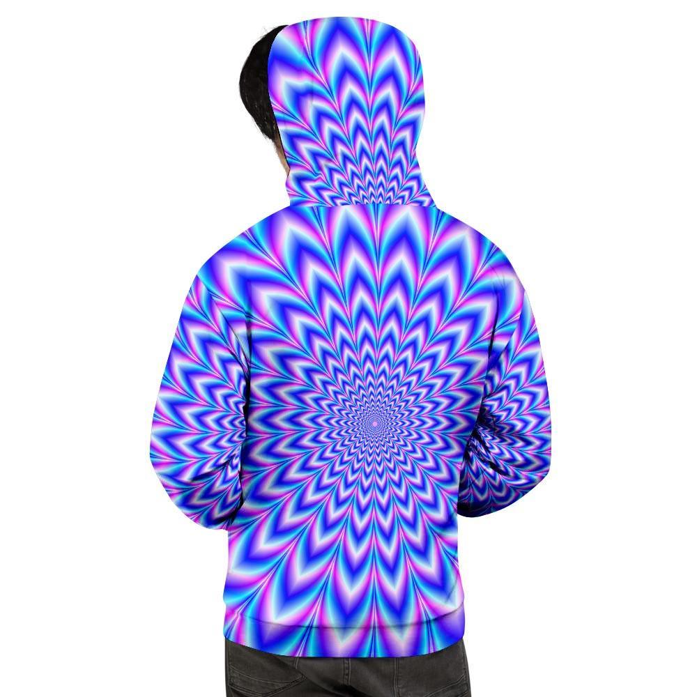 Blue Optical illusion Men's Hoodie-grizzshop