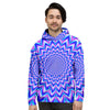 Blue Optical illusion Men's Hoodie-grizzshop