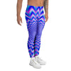 Blue Optical illusion Men's Leggings-grizzshop