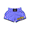 Blue Optical illusion Muay Thai Boxing Shorts-grizzshop