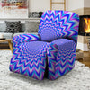 Blue Optical illusion Recliner Cover-grizzshop