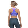 Blue Optical illusion Sports Bra-grizzshop