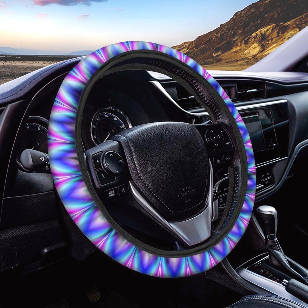 Blue Optical illusion Steering Wheel Cover-grizzshop