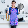 Blue Optical illusion Women's Apron-grizzshop