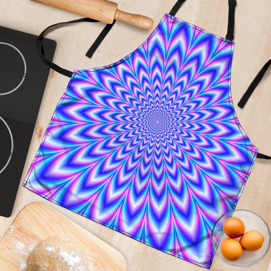 Blue Optical illusion Women's Apron-grizzshop