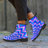 Blue Optical illusion Women's Boots-grizzshop