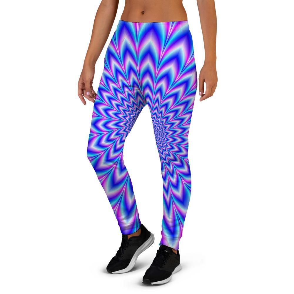 Blue Optical illusion Women's Joggers-grizzshop