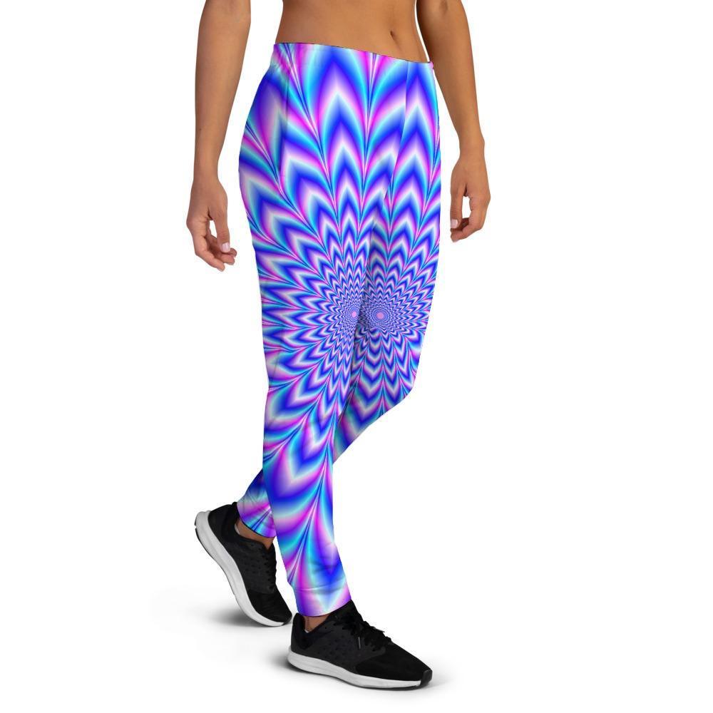 Blue Optical illusion Women's Joggers-grizzshop