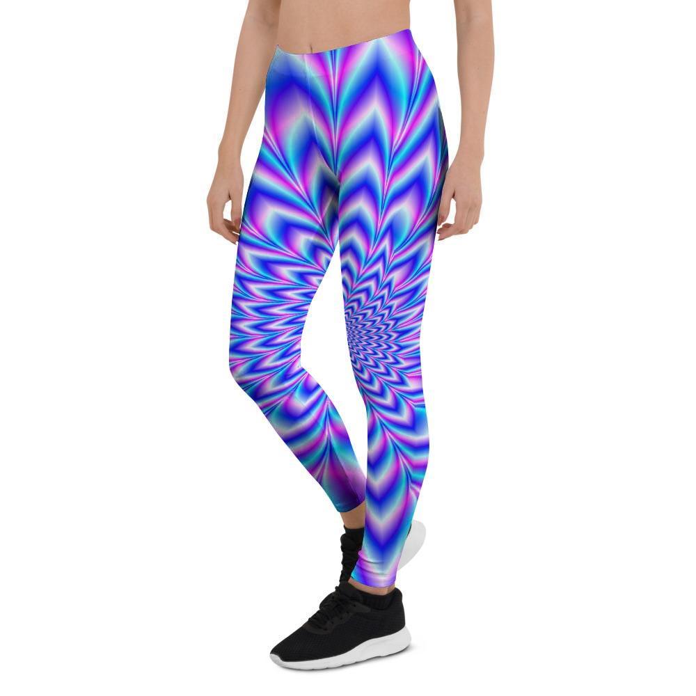 Blue Optical illusion Women's Leggings-grizzshop