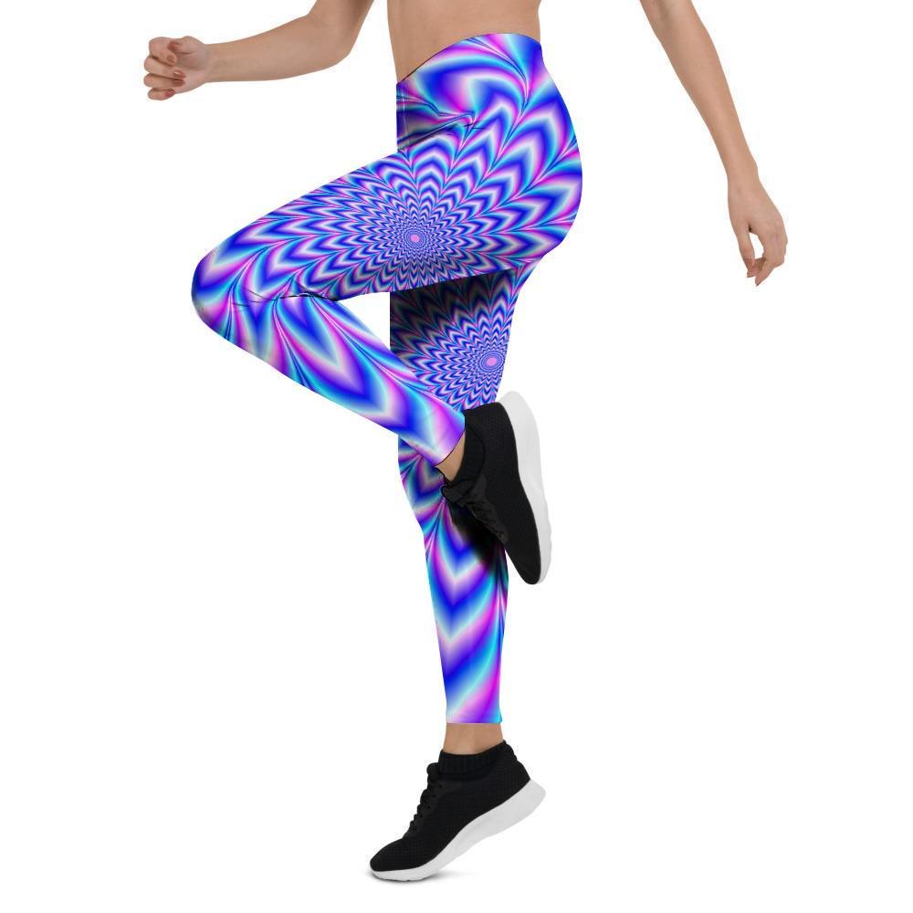 Blue Optical illusion Women's Leggings-grizzshop