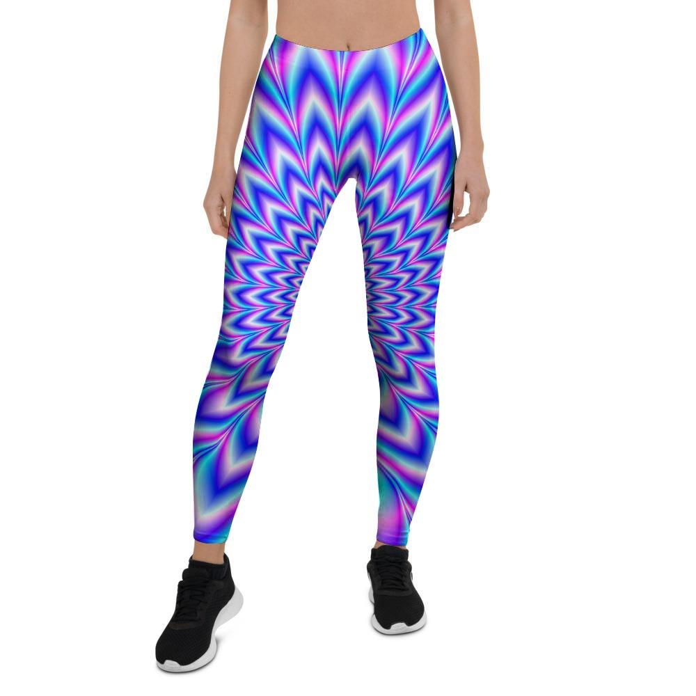 Blue Optical illusion Women's Leggings-grizzshop