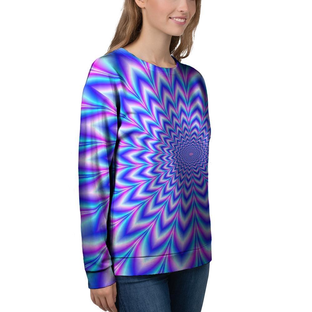 Blue Optical illusion Women's Sweatshirt-grizzshop