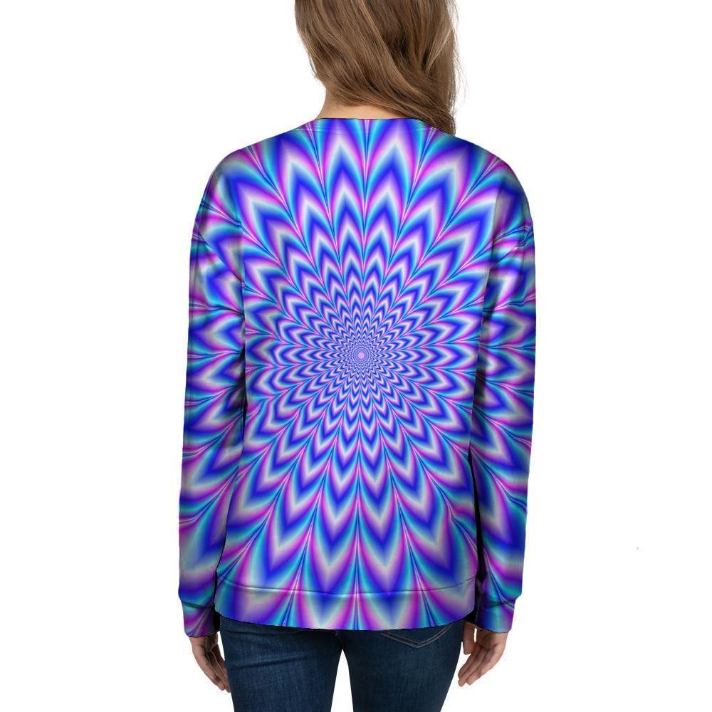 Blue Optical illusion Women's Sweatshirt-grizzshop