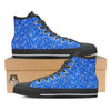 Blue Paisley Bandana Print Black High Top Shoes-grizzshop