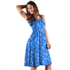 Blue Paisley Bandana Print Dress-grizzshop