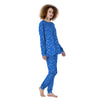 Blue Paisley Bandana Print Women's Pajamas-grizzshop