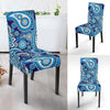 Blue Paisley Pattern Print Chair Cover-grizzshop