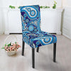 Blue Paisley Pattern Print Chair Cover-grizzshop