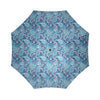 Blue Paisley Pattern Print Foldable Umbrella-grizzshop