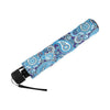 Blue Paisley Pattern Print Foldable Umbrella-grizzshop