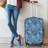 Blue Paisley Pattern Print Luggage Cover Protector-grizzshop