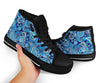 Blue Paisley Pattern Print Men Women's High Top Shoes-grizzshop